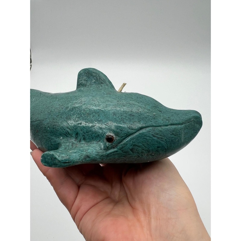 Vintage 90s Dolphin Wax Candle Nautical Whimsy Retro Ocean Marine Decor - Picture 3 of 10